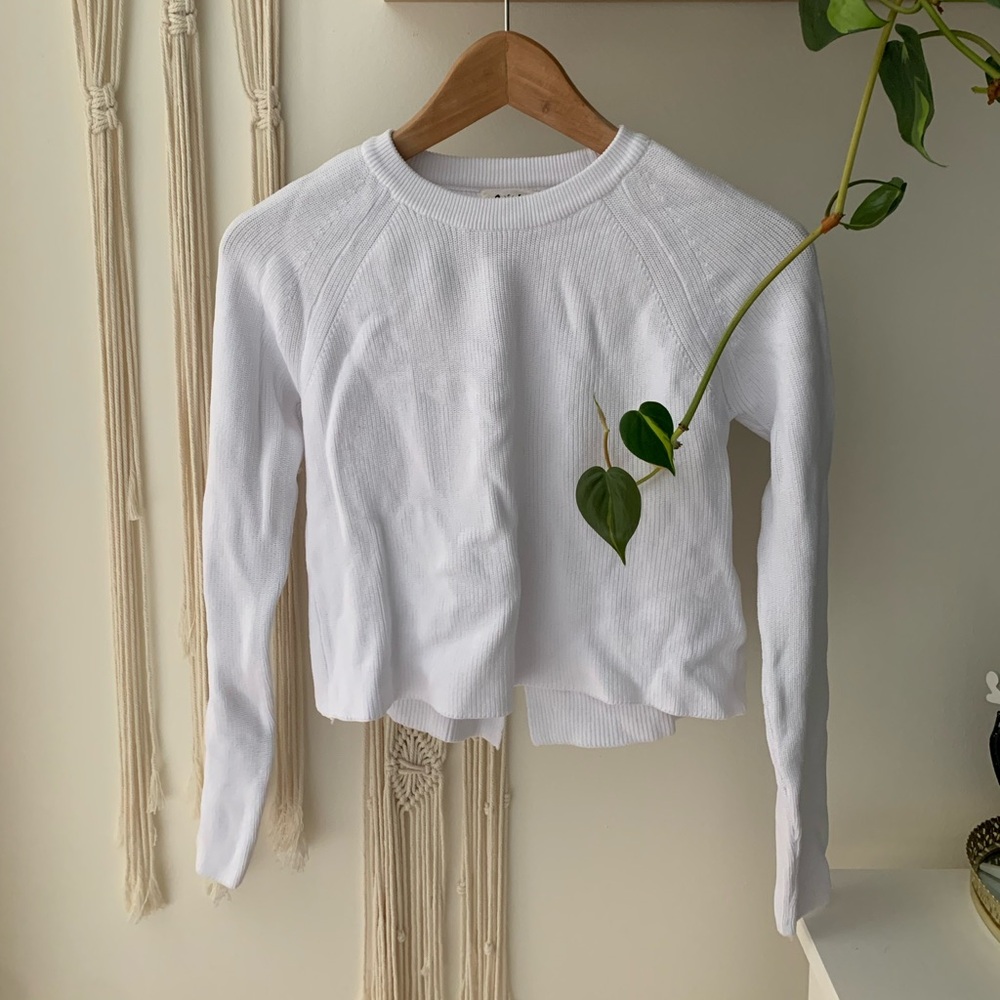 CROP open back sweater